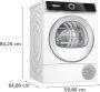 Bosch WQN246D9BY hőszivattyús szárítógép serie 6, 9 kg, homeconnect, döntött touchcontrol, öntisztító kondenzátor, autodry, gyapjú kosár