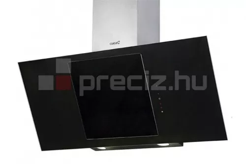 Cata Ceres 900 fekete kürtős páraelszívó, 90 cm, fekete üveg, 3 fokozatú érintővezérlés, led világítás