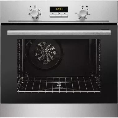 Electrolux EZB2400AOX beépíthető elektromos sütő, hőlégkeverés, forgógombok, led-es időzítő, 2 tepsi, 57 l