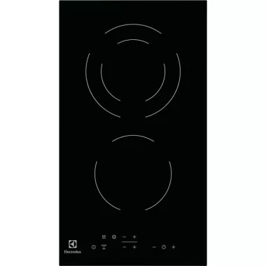 Electrolux EHF3320NOK beépíthető dominó kerámia főzőlap, 2 főzőzóna, érintővezérlés, időzítő, 29 cm