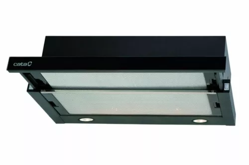 Cata TF-2003/60/B Black Glass beépíthető teleszkópos páraelszívó /fekete/