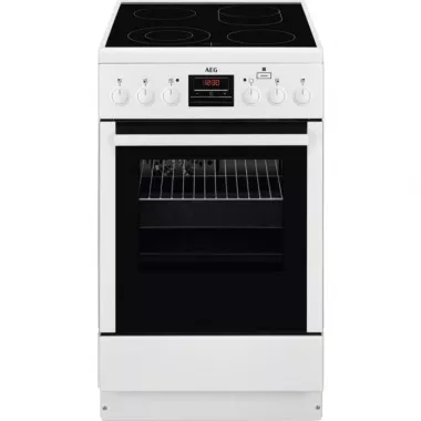 AEG CCB56400BW PlusSteam elektromos tűzhely, gőzfunkcióval, fehér, teleszkópos sütősínek, bővíthető főzőzónák
