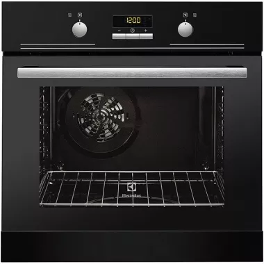 Electrolux EZB3430AOK beépíthető elektromos sütő, hőlégbefúvás, süllyesztett gombok, led-es időzítő, 2 tepsi, teleszkópos sütősín, 57 l, fekete