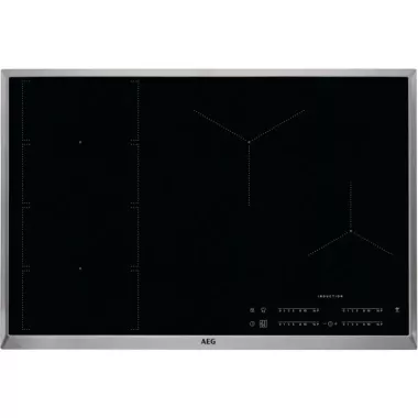 AEG IKE84471XB beépíthető indukciós főzőlap, 80 cm, hob2hood, flexibridge, 2 zóna + chef zóna