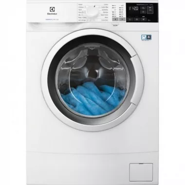 Electrolux EW6S406W elöltöltős keskeny mosógép, 6 kg, 1000 f/p., 38 cm mélység, timemanager, led kijelző, woolmark blue