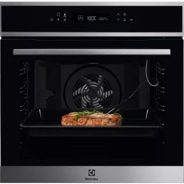 Electrolux EOE7P31X SenseCook beépíthető elektromos sütő, pirolitikus tisztítás, érintővezérlés, maghőmérő, softclosing ajtó, teleszkópos sütősín, 72l (xxl)