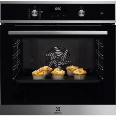 Electrolux EOD6C71X SteamBake beépíthető elektromos sütő, katalitikus tisztítás, maghőmérő, süllyesztett gombok, softclosing, teleszkópos sütősín, 72l (xxl)