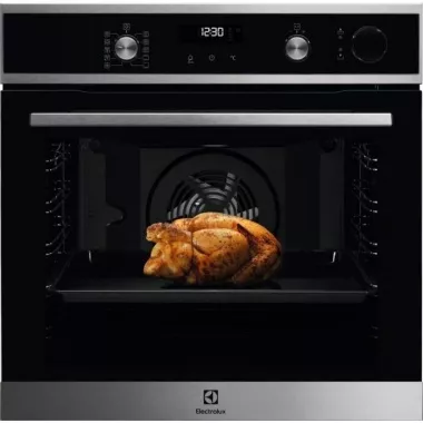 Electrolux EOC6P71X SteamCrisp beépíthető gőzsütő, pirolitikus tisztítás, maghőmérő, süllyesztett gombok, softclosing, teleszkópos sütősín, 72l (xxl)