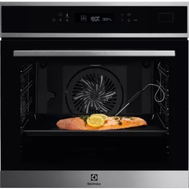 Electrolux EOB7S31X SteamBoost beépíthető gőzsütő, 5 gőzprogram, maghőmérő, érintővezérlés, soft closing, automata pr., teleszkópos sütősín, 70 l