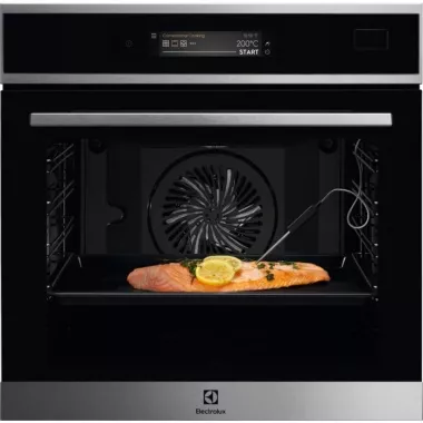 Electrolux EOB9S31WX SteamBoost beépíthető gőzsütő, wifi, steamify automata gőzprogram, maghőmérő, színes tft érintőkijelző, deluxe párolószett, 70 l