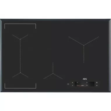 AEG IAE84881FB SensePro beépíthető indukciós főzőlap, 80 cm, maghőmérő, hob2hood, bridge funkció, színes tft kijelző, automata sütés