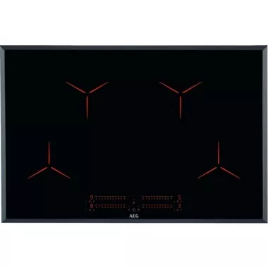AEG IPE84531FB beépíthető indukciós főzőlap, 80 cm, pureblack, hob2hood, intuitív csúszkás érintővezérlés
