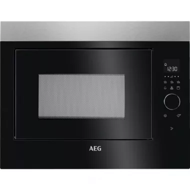 AEG MBE2658DEM beépíthető mikrohullámú sütő, inox, 26 l, érintőkijelző, elektronikus ajtónyitás, grill funkció