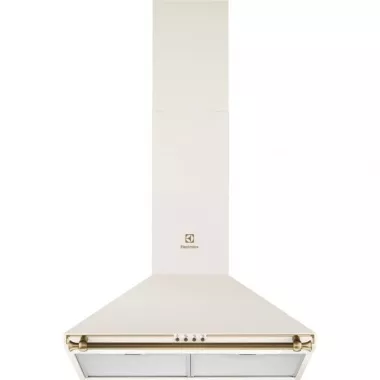 Electrolux EFC226V fali kürtős páraelszívó, 60 cm, vanília-bronz, rococo design, 3 fokozatú nyomógombos vezérlés, led világítás