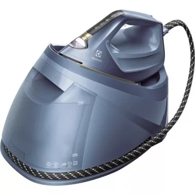 Electrolux E8ST1-6DBM gőzállomás, metálkék, precisioncare™ technológia, resilium™ ski 264 vasalótalp, 1,2 literes víztartály, 2400 w
