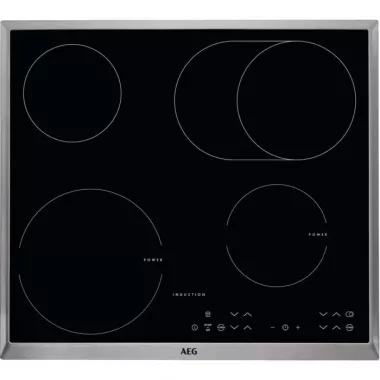 AEG HK634150XB beépíthető félindukciós főzőlap, 60 cm, 2 indukciós + 2 hagyományos zóna, standard érintővezérlés, optifit keret