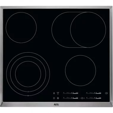 AEG HK365407XB beépíthető kerámia főzőlap, 60 cm, bővíthető zónák, csúszkás érintővezérlés, optifit keret