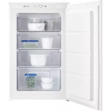 Electrolux LUB3AE88S beépíthető fagyasztószekrény, 98 l, 4 fiók, lowfrost, gyorsfagyasztás, magashőmérséklet-riasztás