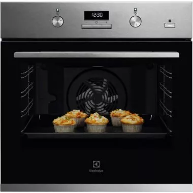 Electrolux KOD3H70X SteamBake beépíthető elektromos sütő, led kijelző, süllyeszett gombok, aqua clean tisztítás, softclosing, teleszkópos sütősín, 72l (xxl)