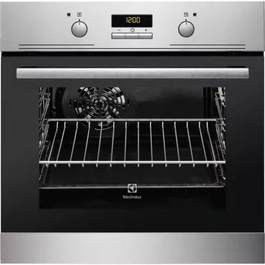Electrolux EZB3411AOX beépíthető elektromos sütő, hőlégbefúvás, süllyesztett gombok, led-es időzítő, 1 tepsi, 57 l