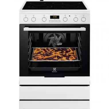 Electrolux EKC6451AOW elektromos tűzhely, 60 cm, 73 l, airfry sütőtálca, teleszkópos sütősín, bővíthető főzőzónák