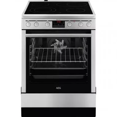 AEG CCB6441BBM elektromos tűzhely, inox, airfry, teleszkópos sütősín, bővíthető főzőzőnák