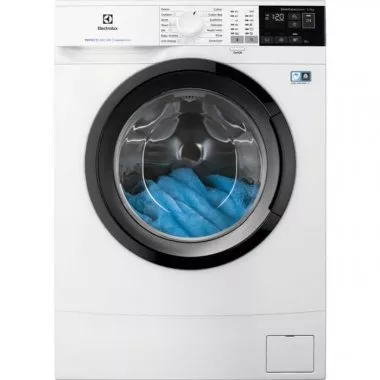 Electrolux EW6S427BI elöltöltős keskeny mosógép, 7 kg, 1200 f/p., 45 cm mélység, inverter, timemanager, led kijelző, woolmark blue