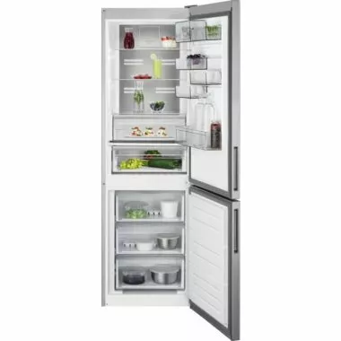 AEG RCB732E5MX kombinált hűtőszekrény, nofrost, 186 cm, 230/101 l, customflex, twintech, multiflow, 10 év kompresszor garancia