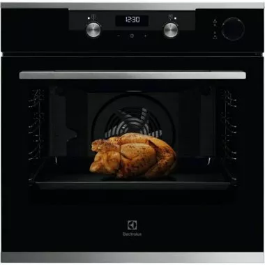 Electrolux KOCEH70X SteamCrisp beépíthető gőzsütő, led kijelző, süllyesztett gombok,  softclosing, teleszkópos sütősín, 72 l (xxl)