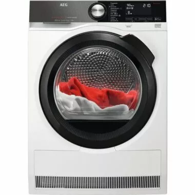 AEG T9DBB89B hőszivattyús szárítógép, 9 kg, wifi, 3dscan technológia, tollkabát program, érintővezérlés, fekete-inox panel