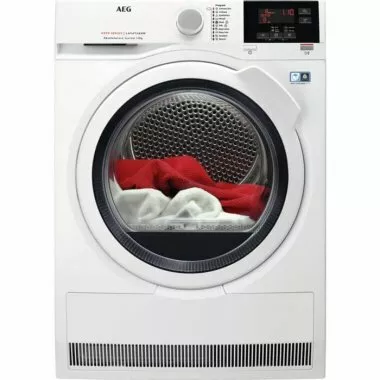 AEG T8DBG48W hőszivattyús szárítógép, 8 kg, heatpump, közepes lcd, woolmark blue, fehér ajtó