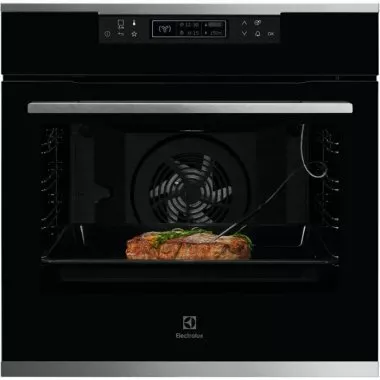 Electrolux KOEBP31X SenseCook beépíthető elektromos sütő pirolitikus tisztítás, érintővezérlés, magyar menü, automata prog., maghőmérő, teleszkópos sütősín