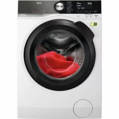 AEG L9FBB49B elöltöltős gőzfunkciós mosógép 9 kg, wifi, 1400 f/p., softwater, ökomix, inverter, belső világítás, fekete-inox panel