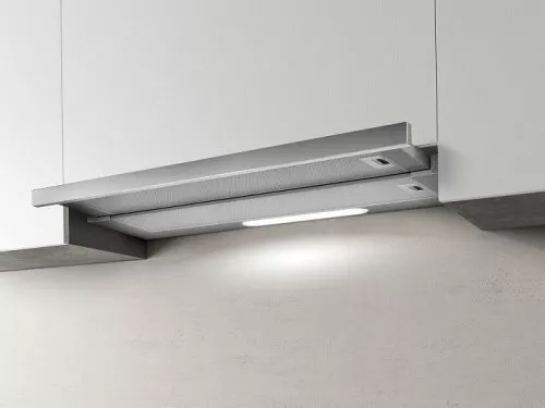 Elica ELITE 14 LUX GRIX/A/50 beépíthető teleszkópos páraelszívó, 50 cm, felső szekrénybe építhető, 304 m³/h, led, 3 fokozat, inox - ezüst