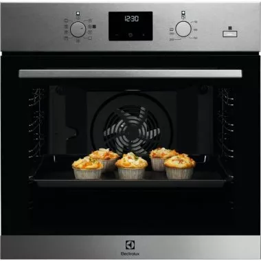Electrolux EOD3H50TX SteamBake beépíthető elektromos sütő, led kijelző, süllyeszett gombok, aqua clean tisztítás, teleszkópos sütősín, 72 l (xxl)
