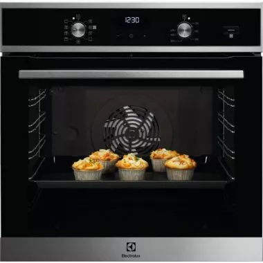 Electrolux EOD5C71X SteamBake beépíthető elektromos sütő, katalitikus tisztítás, maghőmérő, süllyeszett gombok, softclosing, teleszkópos sütősín, 72 l