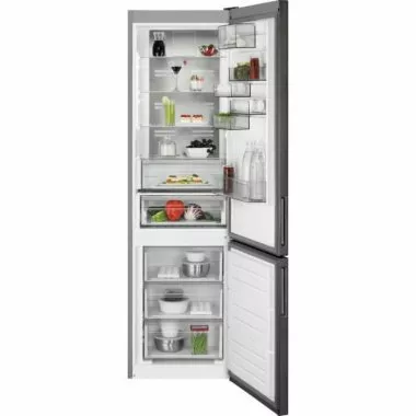 AEG RCB736D5MB kombinált hűtőszekrény, nofrost, 201 cm, 266/101 l, customflex, twintech, multiflow, 10 év kompresszor garancia