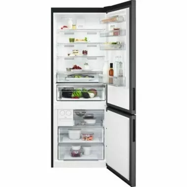 AEG RCB646E3MB kombinált hűtőszekrény, fekete, nofrost, 192 cm, 344/137 l, 10 év kompresszor garancia