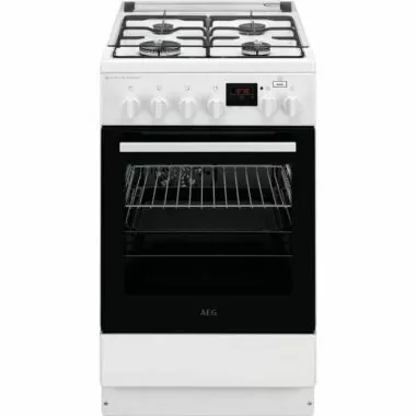 AEG CKB56481BW PlusSteam kombinált tűzhely, 50 cm, 58 l, gőzfunkció, airfry sütőtálca, digitális óra