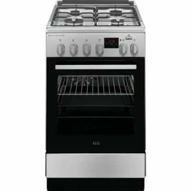 AEG CKB56481BM PlusSteam kombinált tűzhely, 50 cm, 58 l, inox, gőzfunkció, airfry sütőtálca, digitális óra