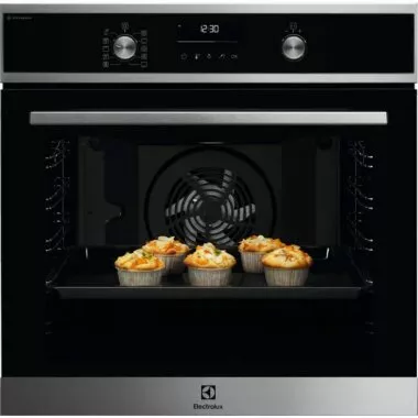 Electrolux EOD6P77WX SteamBake beépíthető elektromos sütő, 72 l, wifi, pirolitikus tisztítás, maghőmérő, softclosing, teleszkópos sütősín
