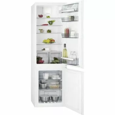 AEG SCB618E6TS beépíthető kombinált hűtőszekrény, 178 cm, nofrost, twintech, frostmatic, inverter motor, 193 l/61 l, 36 db(a)