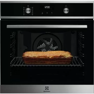 Electrolux EOF6P70X SurroundCook beépíthető elektromos sütő, pirolitikus tisztítás, led kijelző, süllyesztett gombok, 3 rétegű ajtó, teleszkópos sütősín, 72 l
