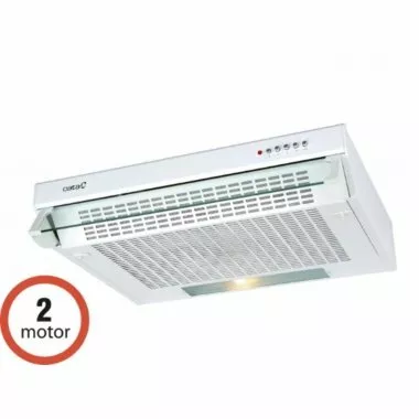 Cata F-2260 WH/L standard páraelszívó, 2 motor, nyomógombos vezérlés, mosható fém zsírfilter, led világítás, fehér