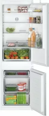 Bosch KIV865SF0 beépíthető kombinált hűtőszekrény, 177,5 cm, 182 l/83 l, lowfrost, elektronikus vezérlés, airflow, bigbox, gyorsfagyasztás, 39 db(a)