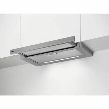AEG DPE5660M beépíthető teleszkópos páraelszívó, 60 cm, 660 m3/óra, felső szekrénybe építhető, 2 zsírszűrő, előlap alaptartozék
