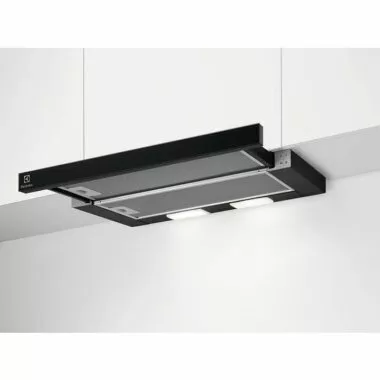 Electrolux LFP326FB beépíthető teleszkópos páraelszívó, fekete, 60 cm, 410 m3/óra, felső szekrénybe építhető, 2 zsírszűrő, előlap alaptartozék