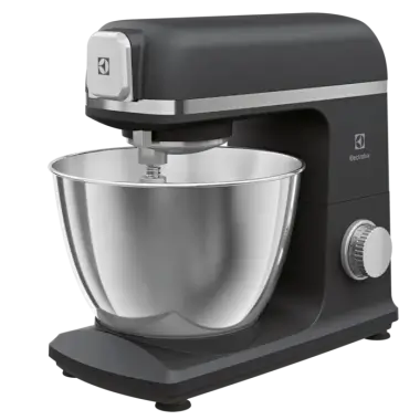 Electrolux E5KM1-4BPT konyhai robotgép, fekete metál, bolygóverés, dagasztókar, tapadásmentes keverőszár, habverő, 1200 w