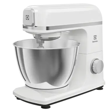 Electrolux E5KM1-4SWB konyhai robotgép, fehér metál, bolygóverés, dagasztókar, tapadásmentes keverőszár, habverő, 1200 w