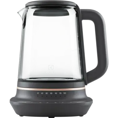 Electrolux E7GK1-8BP vízforraló, fekete, 7 előre beállítható hőfokozat, melegen tartó funkció, teafőző szűrő, 2400 w